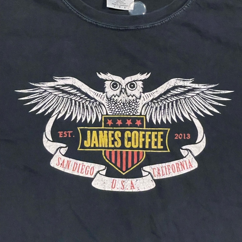 Black James Coffee Owl Shirt